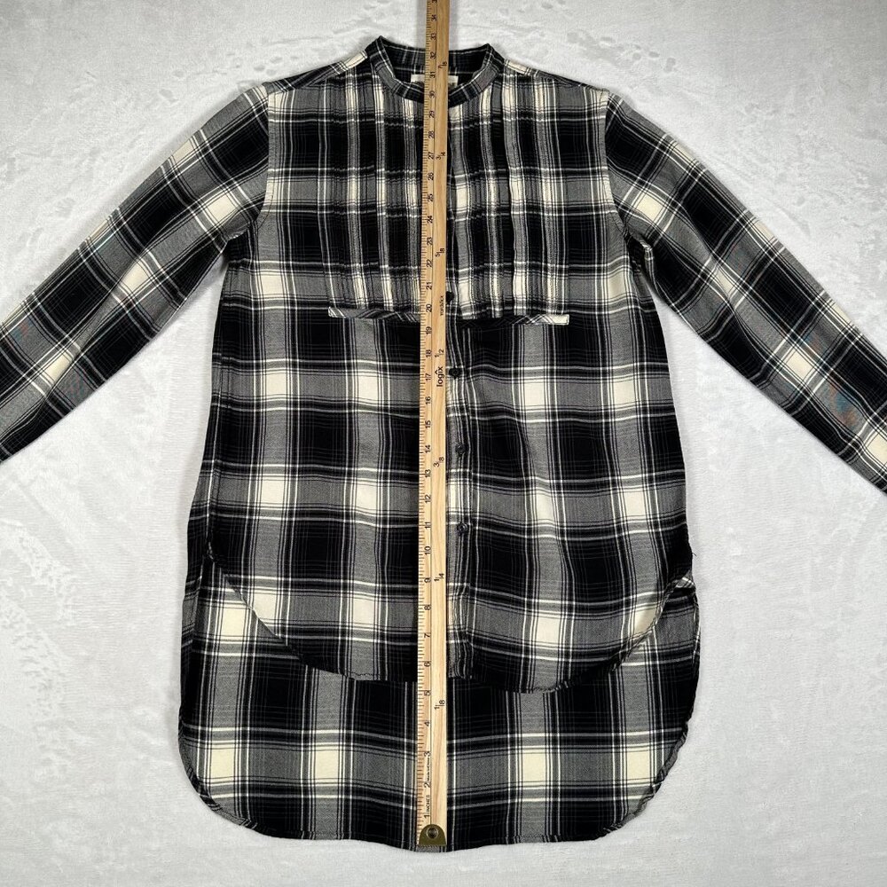 Ralph Lauren Denim Supply Shirt Women Size S Plaid Long Sleeve Tunic Top EUC - Picture 8 of 11